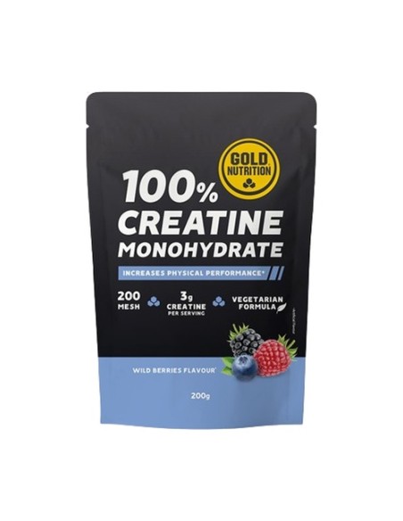 Creatina monohidrato frutos del bosque 200 g de polvo Gold Nutrition