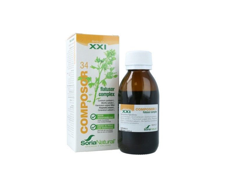 Composor 34 Flatusor Complex Fórmula XXI 100 ml Soria Natural