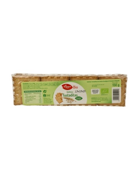 Galletas Tostaditas Bio 150 g El Granero Integral