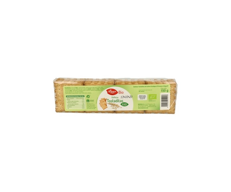 Galletas Tostaditas Bio 150 g El Granero Integral