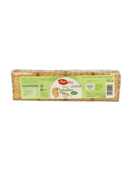 Galletas Tostaditas Bio 150 g El Granero Integral