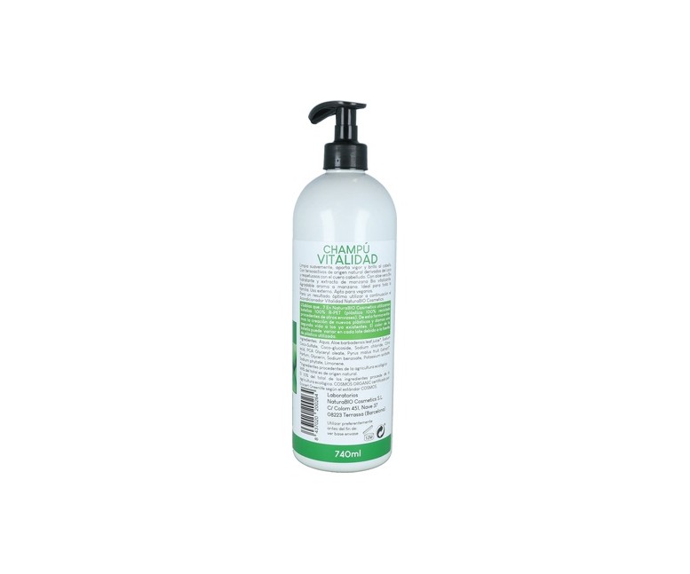 Champú Vitalidad Aloe Vera y Manzana Bio 740 ml NaturaBIO Cosmetics