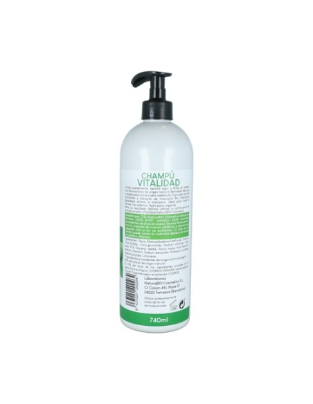 Champú Vitalidad Aloe Vera y Manzana Bio 740 ml NaturaBIO Cosmetics