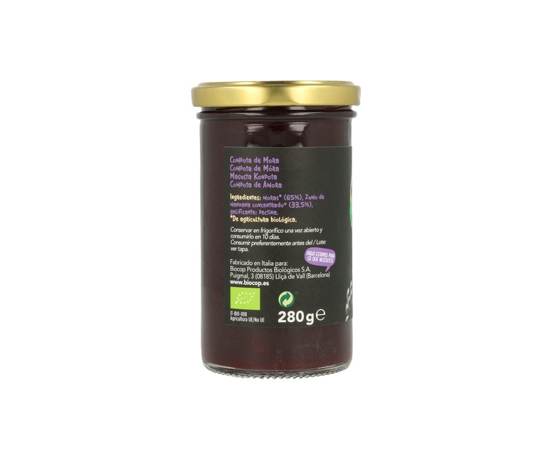 Compota De Moras Bio 280 g Biocop