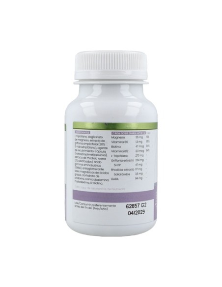 5HTP con B6, Biotina, Mg, GABA, Rhodiola 60 cápsulas de 620mg Sotya