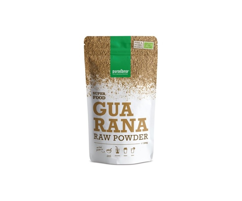 Guaraná vegano en polvo bio 100 g de polvo Purasana