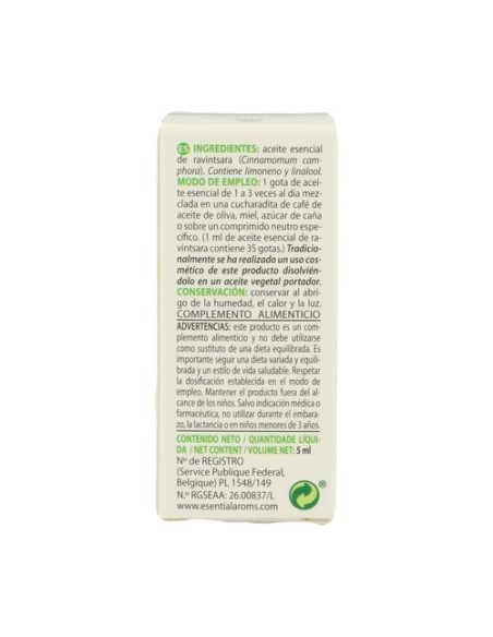 Aceite Esencial Ravintsara 5 ml Esential Aroms