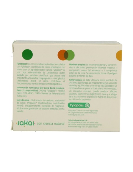 Pylodigest Pylopass 60 comprimidos Sakai
