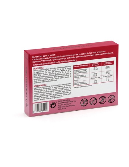 Cranbycyst Max 30 cápsulas vegetales Plameca