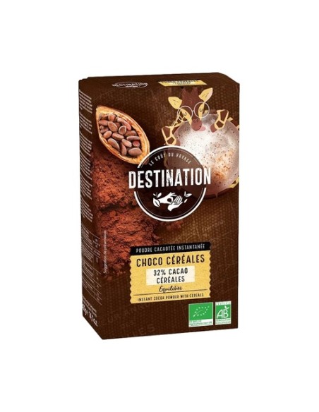 Cacao con cereales 32% instantáneo Bio 400 g de polvo (Chocolate) Destination Bio
