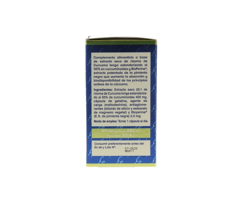 Cúrcuma 10.000 mg 40 cápsulas vegetales Estado Puro