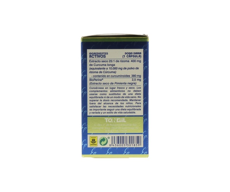 Cúrcuma 10.000 mg 40 cápsulas vegetales Estado Puro