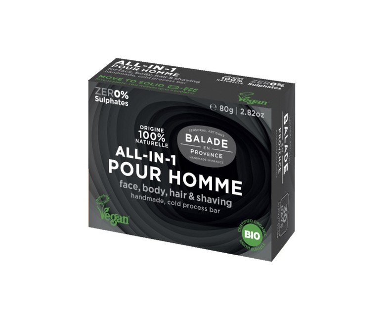 Barra Todo en Uno para Hombre 80 g Balade en Provence
