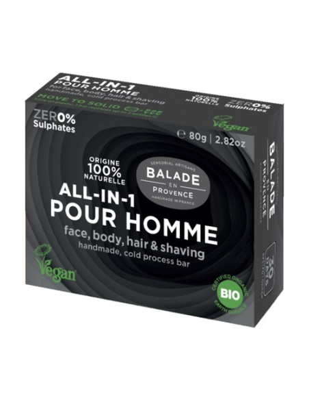 Barra Todo en Uno para Hombre 80 g Balade en Provence
