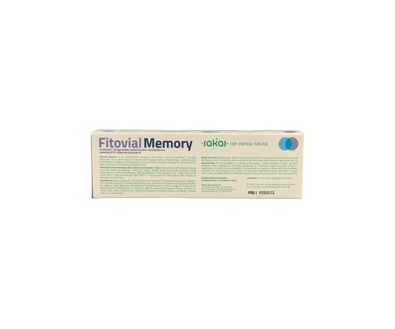 Fitovial Memory 12 viales Sakai