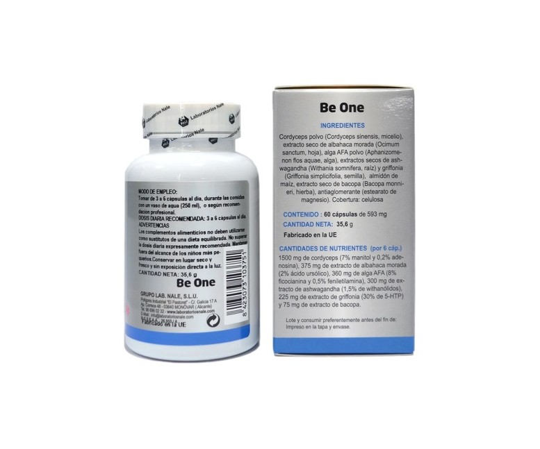 Be one apoyo al sistema nervioso 60 cápsulas vegetales de 593mg Nale