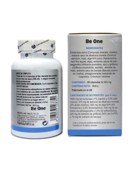 Be one apoyo al sistema nervioso 60 cápsulas vegetales de 593mg Nale