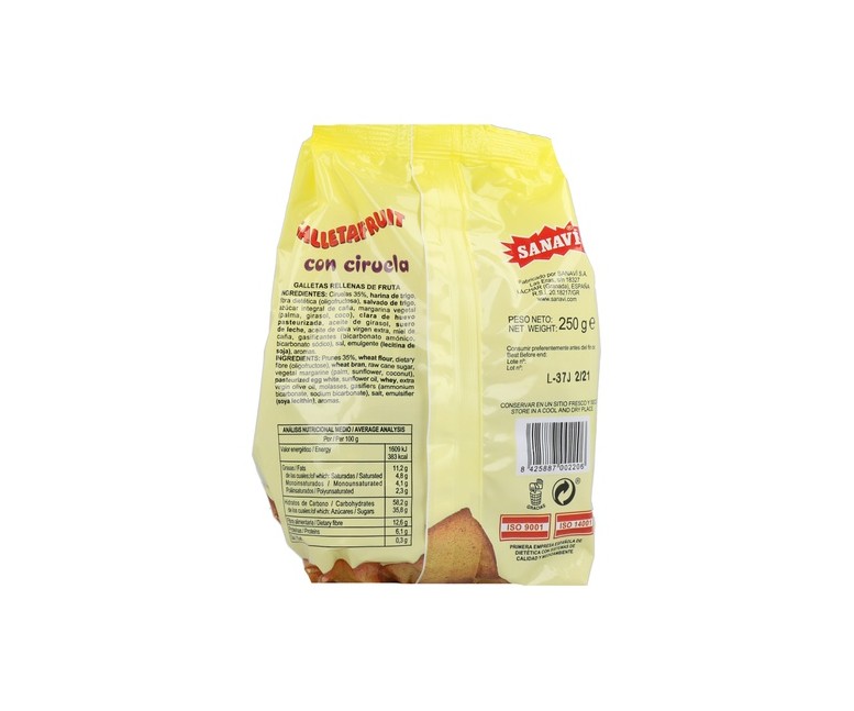 Gallefruit Galleta Ciruela Laxante - Sanalinea 250 g Sanavi
