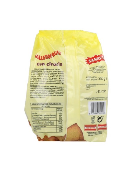 Gallefruit Galleta Ciruela Laxante - Sanalinea 250 g Sanavi