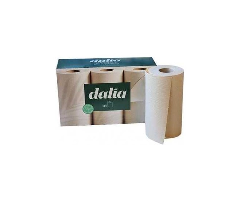 Papel de cocina sin blanquear Bio 3 unidades Dalia