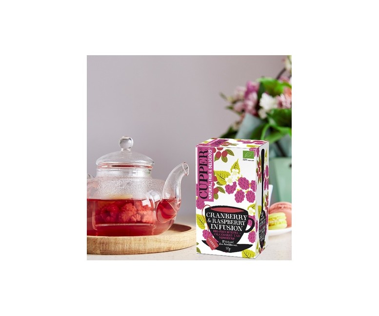 Infusión arándano y frambuesa Bio 20 bolsitas infusoras Cupper