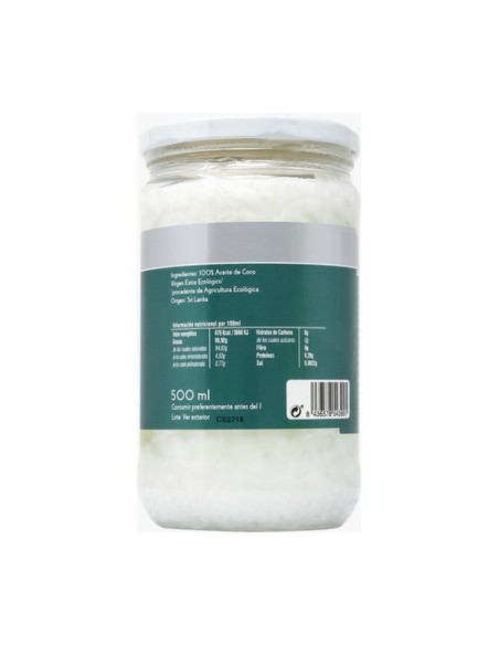 Aceite coco virgen bio keto 500 ml de aceite Drasanvi