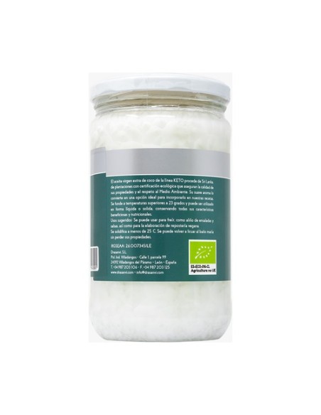 Aceite coco virgen bio keto 500 ml de aceite Drasanvi