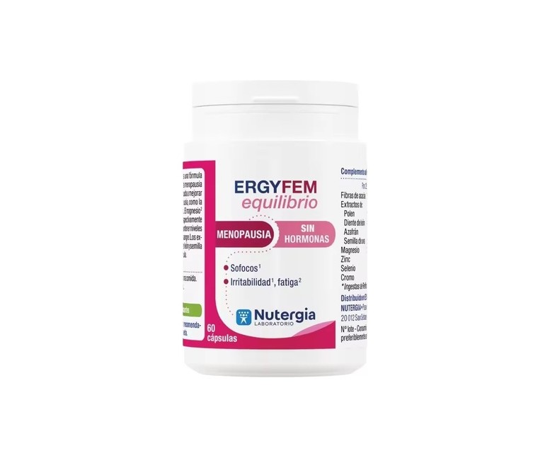 Ergyfem Equilibrio Menopausia 60 cápsulas Nutergia