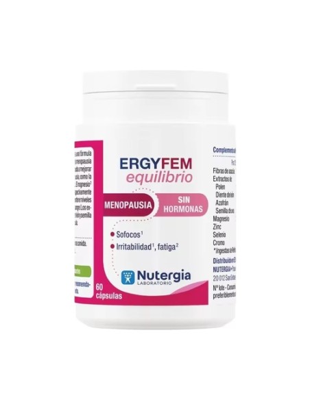 Ergyfem Equilibrio Menopausia 60 cápsulas Nutergia