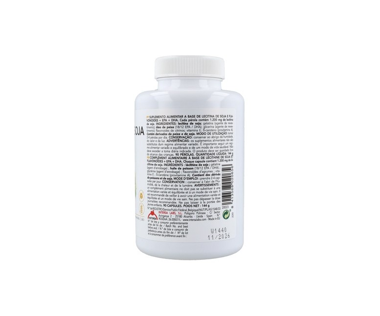 Lecitina de Soja con Flavonoides 90 perlas Intersa