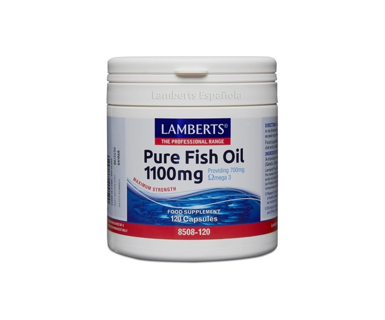Aceite de pescado puro 120 perlas de 1100mg Lamberts