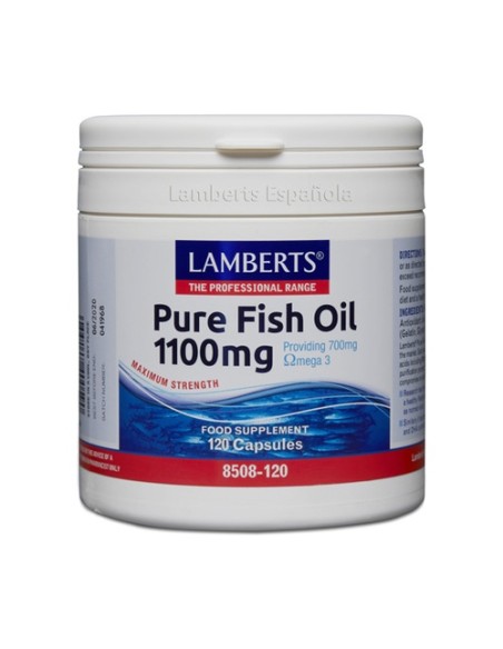 Aceite de pescado puro 120 perlas de 1100mg Lamberts