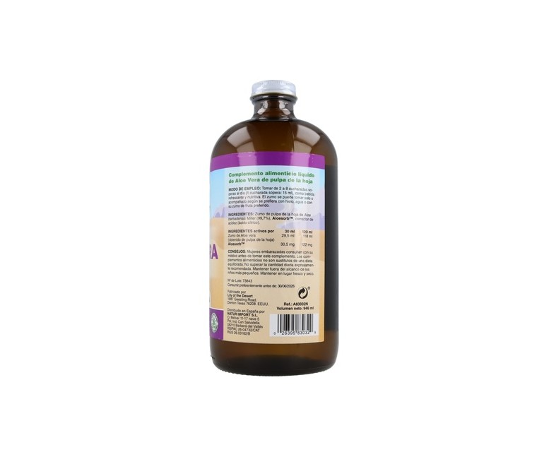 Zumo Aloe Vera (Pulpa de Hoja) 946 ml Lily of the Desert
