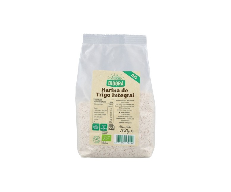 Harina de Trigo Integral Bio 500 g Biográ