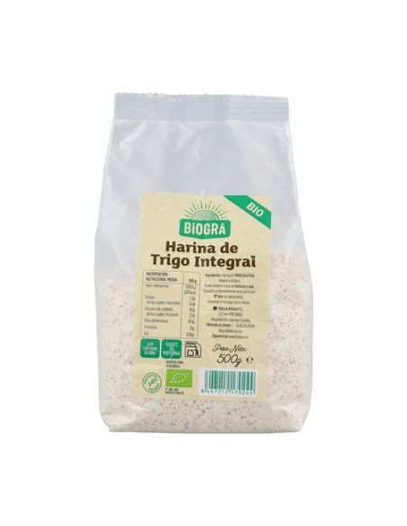 Harina de Trigo Integral Bio 500 g Biográ