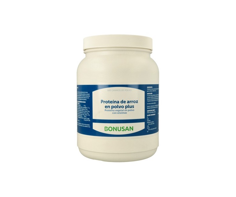 Proteína de Arroz en Polvo Plus (Sabor Vainilla) 500 g (Vainilla) Bonusan