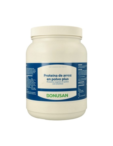 Proteína de Arroz en Polvo Plus (Sabor Vainilla) 500 g (Vainilla) Bonusan