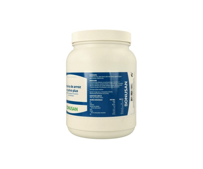 Proteína de Arroz en Polvo Plus (Sabor Vainilla) 500 g (Vainilla) Bonusan