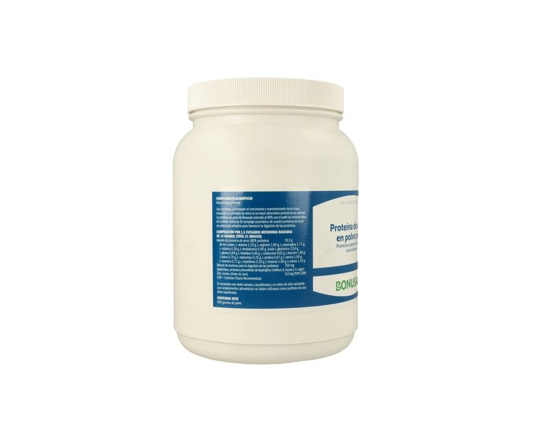 Proteína de Arroz en Polvo Plus (Sabor Vainilla) 500 g (Vainilla) Bonusan