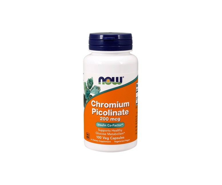 Picolinato de cromo 200 mcg 100 cápsulas NOW Foods