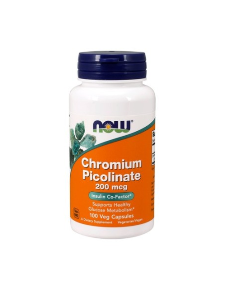 Picolinato de cromo 200 mcg 100 cápsulas NOW Foods