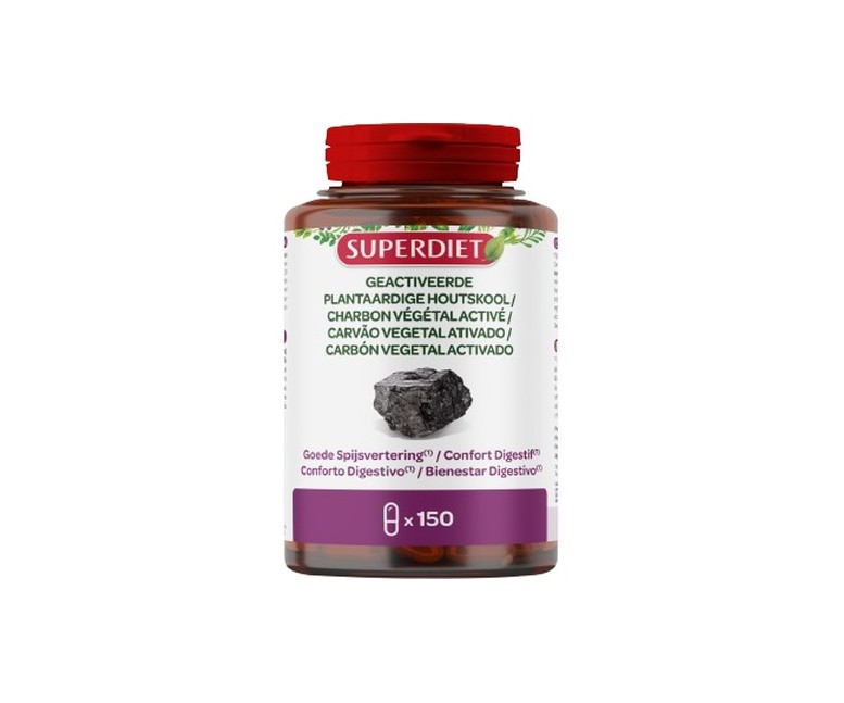Carbón Vegetal Activado 150 cápsulas Superdiet