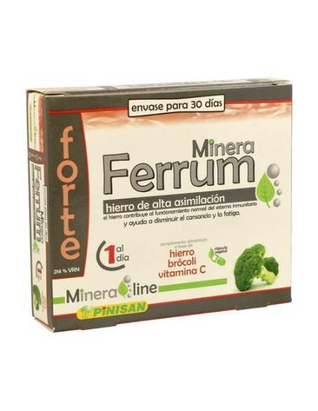 Mineraline Ferrum Forte 30 cápsulas Pinisan