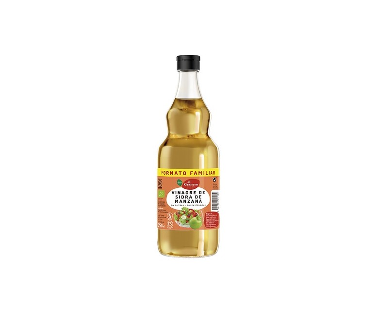 Vinagre de sidra de manzana sin filtrar Bio 750 ml El Granero Integral