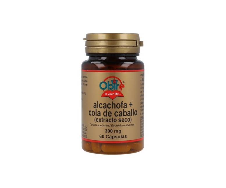 Alcachofa y Cola de Caballo 60 cápsulas de 300mg Obire