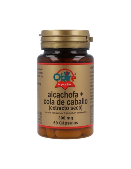 Alcachofa y Cola de Caballo 60 cápsulas de 300mg Obire
