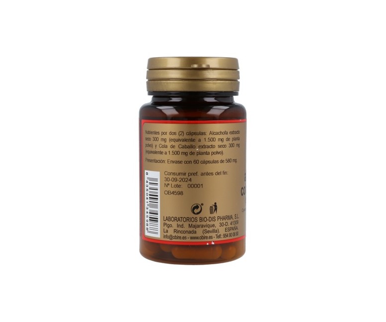 Alcachofa y Cola de Caballo 60 cápsulas de 300mg Obire