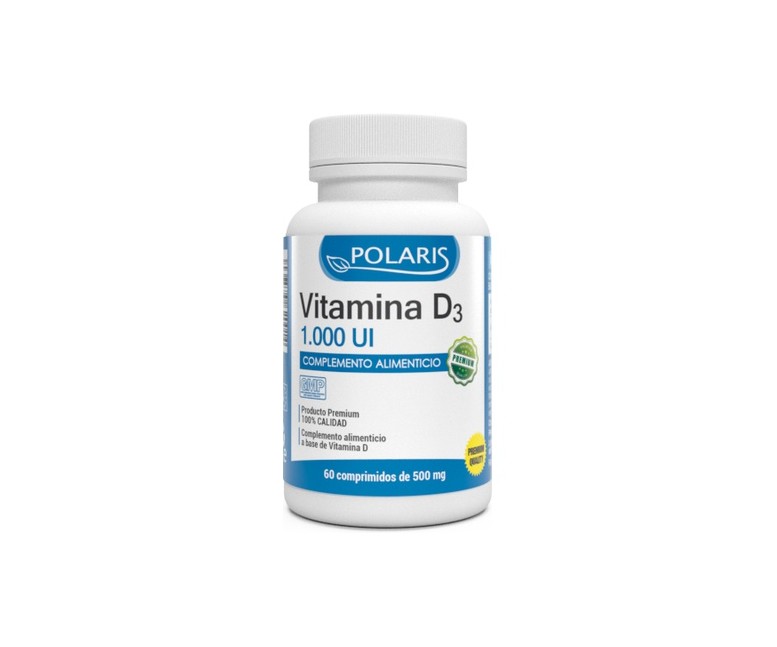 Vitamina D3 60 comprimidos de 500mg Polaris