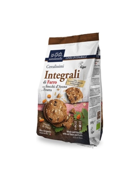 Galleta espelta integral, avena y fruta 300 g SOTTOLESTELLE