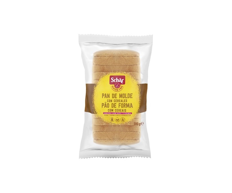 Pack pan de molde con cereales sin gluten 8 unidades de 300 g Schär